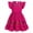 Hot Pink, variant on Toddler Kids Girl Mexican Ruffle A-Line Dress Traditional Floral Embroidery Ethnic Wear Fiesta Dresses 5-6 Years White