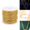 thumbnail image 4 of jifeng Chain Extender Extension Chains for Necklace Jewelry Making , Gold 0.6mm, 9m, 4 of 9