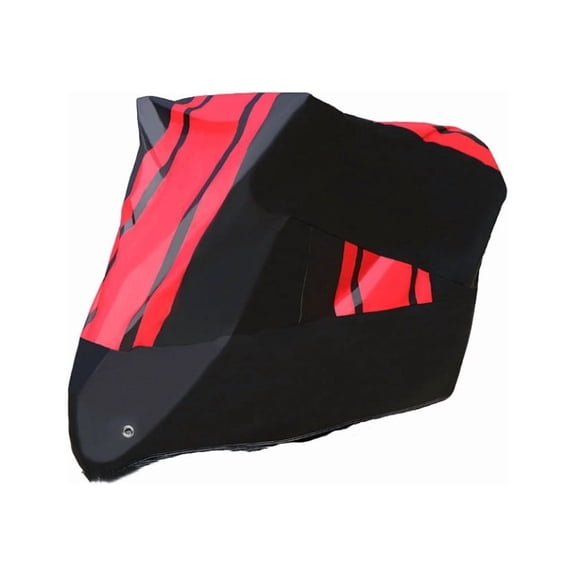 PBAZIH Motorcycle Cover Waterproof Heat Reflective Aluminum Foil Sun UV Protection All-Season Windproof Scratch Resistant for Cruisers Sportbikes Scooters Dirt Bikes