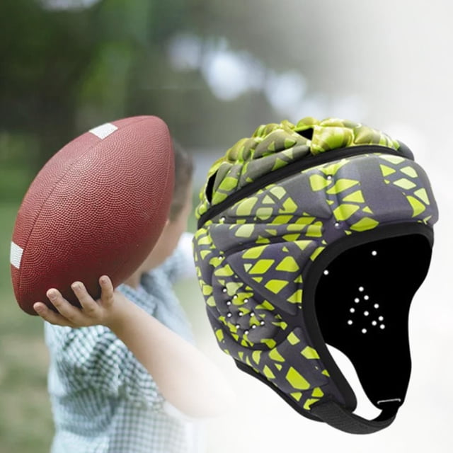 Casque de Rugby Casque de Rugby avec des Trous de Ventilation Protection Polyvalent Unisexe Casques de Rugby Drapeau de Football pour un