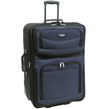 Travel Select® Amsterdam® — 29u0022 Check-In Large Rolling Suitcase Luggage Expandable Lightweight Travel Bag Blue