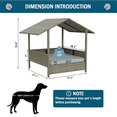 thumbnail image 4 of BOSSIN Wicker Dog House with Cushion for Small/Medium Dogs,Outdoor Indoor dog house with Canopy for Deck,Patio,Yard, 4 of 8