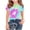 Hot Pink, variant on Yellow Tie Dye Shirt for Girls, Sunny Spiral Pattern Soft Polyester Spandex Short Sleeve Crew Neck Tee, Summer Top for Little Girls Big Girls,Size 5-6 T