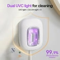 thumbnail image 2 of NestE UV Toothbrush Covers Case and Holder,Dual UVC Light(2X Stronger), Clear Window,Toothbrush Cleaner Portable Brush Cover and Travel Case Fits Most Electric and Manual Toothbrushes, 2 of 12