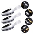 thumbnail image 4 of Queilt 3pcs Short Handle Spoons Mini Salt Spoons Condiments Dessert Tea Coffee Spoons Dessert Sugar Teaspoon for Home Kitchen Silver, 4 of 5