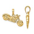 thumbnail image 3 of 14K Yellow Gold 3-D Motorcycle Pendant Charm Necklace with Chain, 3 of 4