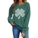 thumbnail image 2 of TaTaai Women Loose Fit St Patrick's Day Printed Crew Neck No Hood Sweatshirt Long Sleeve Casual Top Ladies Daily Street Office Commute Wear Soft Comfortable No Fading Top Gift, 2 of 6