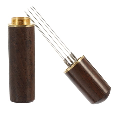 OFFIGAM Coffee Supplies Espresso Needle Stainless Steel Wooden 1Pcs
