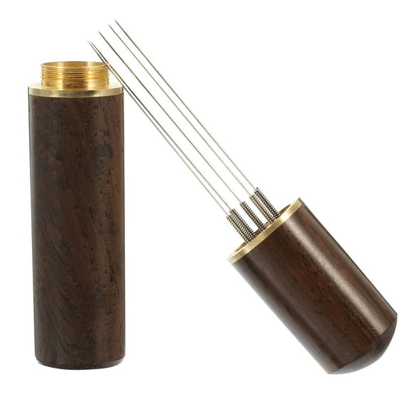 OFFIGAM Coffee Supplies Espresso Needle Stainless Steel Wooden 1Pcs