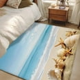 thumbnail image 5 of Ocean Beach Washable Area Rugs 4'x6', Blue Sky Starfish Shell Low Pile Throw Living Room Rug Non-Slip Sturdy Edge Binding Carpet for Indoor Entryway Bedside Kitchen, 5 of 9