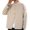 White, variant on Mandarin Collar Button Down Shirt Long Sleeve Casual Business Formal Tunic Top Outerwear Jacket Stylish Versatile
