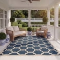 thumbnail image 3 of SAFAVIEH Courtyard Estelle Geometric Indoor/Outdoor Area Rug, Navy/Beige, 9' x 12', 3 of 10