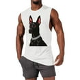 thumbnail image 1 of Camiseta sin mangas de cuello redondo para hombre, informal, a la moda, con estampado, deportiva, de poliéster, 1 of 5