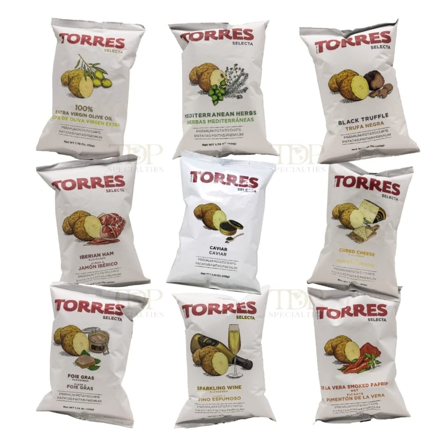 Torres Spanish Potato Chips Patatas Fritas Packed by BcTlyInc Made in