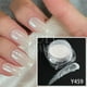 thumbnail image 4 of Uñas blancas perladas, purpurina Aurora, amarillo, rosa, cromo, polvos de luz de luna, concha de Fritillary, pigmento tipo espejo, decoración de uñas en polvo # Y459, 4 of 4
