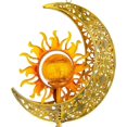 thumbnail image 2 of Sun Moon Solar Wind Chimes for Outdoors Crackled Glass Ball Waterproof Wind Chimes for Outdoors Deep Tone Release Garden Decor Sympathy Gift for Women, 2 of 4