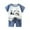 Blue, variant on Penkiiy Baby Boy Summer Clothes Printed Short Sleeve T-Shirt Tee Tops + Causal Shorts Cute Toddler Vacation Outfit Gray for 2-3 Years