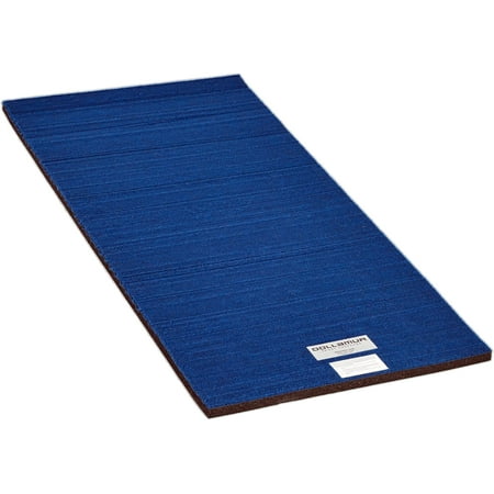 Dollamur 3'x6'x1-3/8" Gymnastics Mat, Blue, Carpeted Mat for Tumbling and Cheerleading