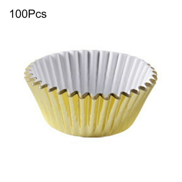 ENJOYW 100 Pcs Caissettes à Muffins en Aluminium Moules à Cupcakes en Papier Ustensiles de Cuisine Moules à Gâteaux