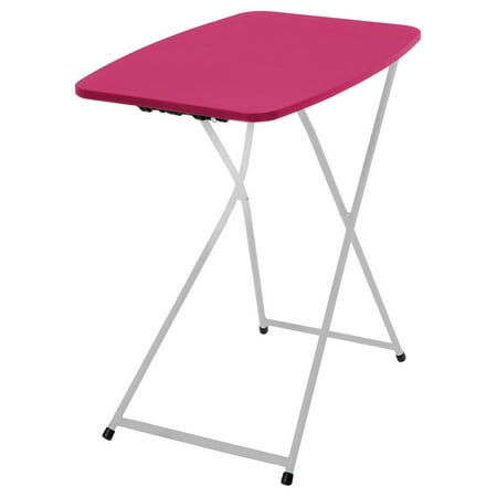 Cosco Adjustable Height Personal Folding Table, Pink