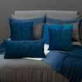 thumbnail image 6 of JWH Handmade Decorative Soft and Smooth Velvet Lumbar Pillow Case Covers for Simple Decor 18x18inch Navy, 6 of 8