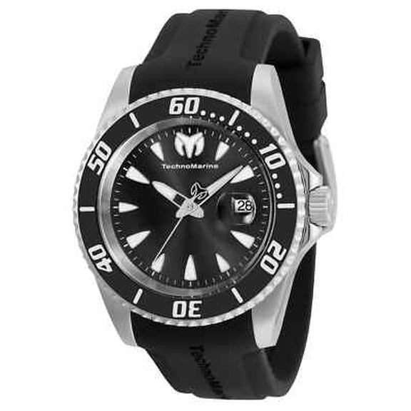 TECHNOMARINE Manta Men 42mm Stainless Steel Steel Black dial VJ32 Quartz