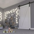 thumbnail image 2 of EightDoors 96" x 42" Z-Shape White Primed Solid Wood Core Barn Door, 2 of 3