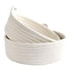 thumbnail image 1 of Juego de 2 cestas redondas pequeñas tejidas, accesorios de decoración, cesta de cuerda para refrigerio de guardería blanco, 1 of 9