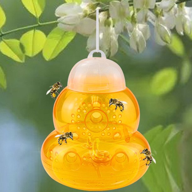 Trampa para avispas de colmena en forma de calabaza trampa portátil para insectos de abeja para interiores y exteriores 2 uds. Hugtrwg Para estrenar