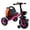 Pink, variant on NK DECORATION Tricycle for Kids, Adjustable Height, Sturdy Steel Frame, White & Back