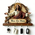 thumbnail image 5 of Coollooc 2D Flat Jesus and Disciples Wall Art Keychain, Wooden Multifunctional Home Key Ring Holders, Key Holder Wall Mount for Housewarming Gifts, Friends, Family, 5 of 5