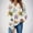 *Beige, variant on Women's Floral Print Long Sleeve Sweatshirts ,Casual Crew Neck Loose Going Out Pullover Tops White,Womens Plus L