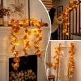 thumbnail image 6 of Lighted Fall Maple Leaf Garland 78.7IN Thanksgiving Autumn Vine Decor Warm White LED Harvest Garland for Fireplace Porch Indoor Outdoor Seasonal Arrangement, 6 of 6
