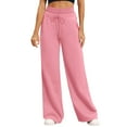 thumbnail image 4 of Moxiu Wide Leg Sweatpants Women 2026 High Waisted Baggy Pants Spring Lounge Track Workout Joggers with Pockets Pink,XL, 4 of 9