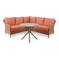 thumbnail image 2 of Mainstays Chelsea Outdoor Patio Steel 4-Pieces Sectional Dining Set with Terra Cotta Cushions, 2 of 8