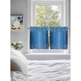 thumbnail image 4 of Half Window Curtains 24 Inches Long, Modern Blue Window Treatment Curtain Drapes, Abstract Diamond Luxury Gradient Short Curtains Tiers for Kitchen Over Sink, 27.5"x24", 2 Panels, 4 of 7