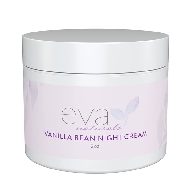 Eva Naturals Vanilla Bean Night Facial Cream AntiAging (White) (2 oz
