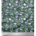 thumbnail image 1 of Soimoi Green Cotton Duck Fabric Leaf Floral Print Fabric by the Yard 42 Inch Wide, 1 of 3