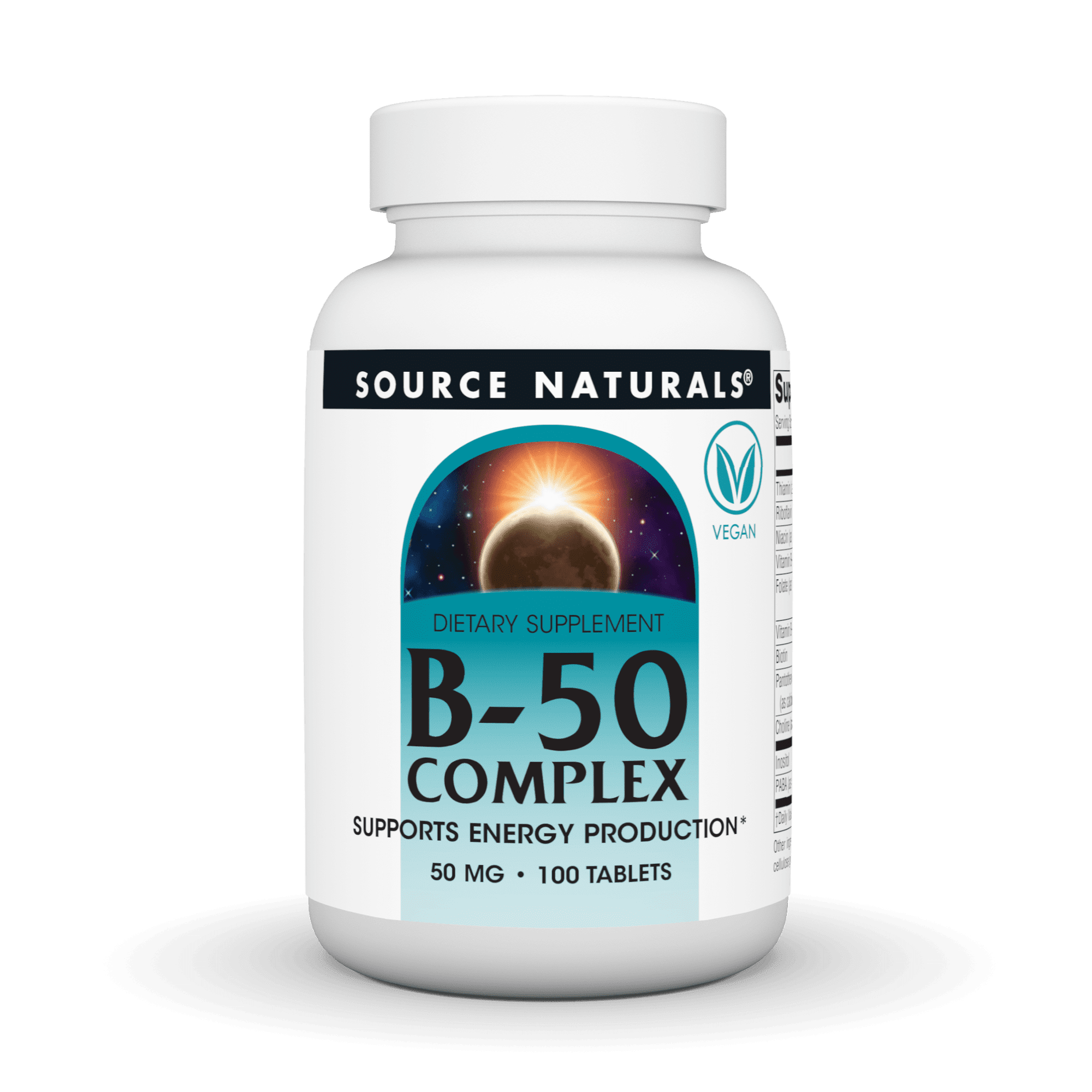 Source Naturals B-50 Complex, 50 mg -100 Vegan Tablets