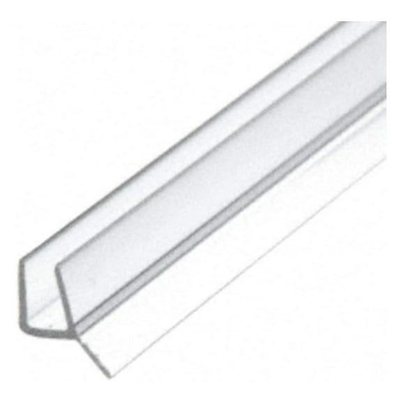 CRL Dual Durometer PVC Seal & Wipe for 3/8" Glass - 95" Clear Bottom Door Sweep, Bi-Fold Door Seal, Snap-On Application, Versatile Weather Stripping