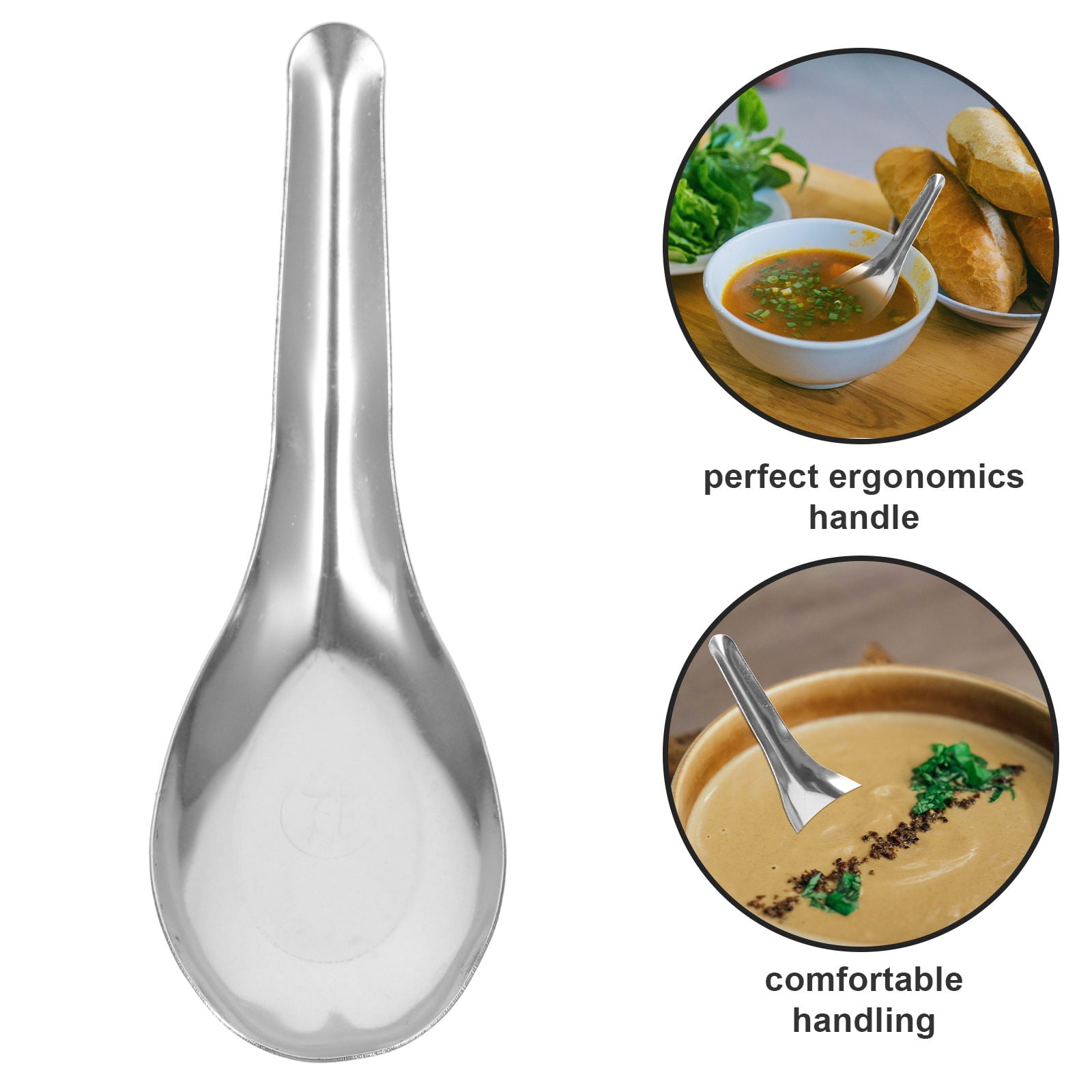 Raindrops 50Pcs Stainless Steel Soup Spoons for Coffee Tea Dessert and Dining