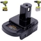 thumbnail image 1 of Adaptador de batería para batería Dewalt a Ryobi y para batería Milwaukee a Ryobi, convierte batería Dewalt de 20 V/Milwaukee de 18 V a Ryobi de 18 V One+ batería de iones de litio (solo adaptado, 1 of 6