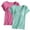 Hot Pink, variant on 2PC Women's Sequin Tops With Bra Pad Soft Casual Blouse Short Sleeve Crew Neck T-Shirt Homewear Pajamas S-4XL
