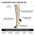 thumbnail image 3 of Lsque Boho Bunny Pattern Sport Compression Socks for Men & Women 15-20 mmHg Knee High Nurse Pregnant Running Medical and Travel Athletic, 3 of 6
