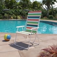 thumbnail image 2 of Mainstays Steel Folding Beach Chair, Multi Stripe, 2 of 9