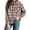 #01 Pink, variant on Women's Flannel Shirts Casual Button Down Plaid Shirt Jacket Fall Winter Loose Long Sleeve Fleece Shacket Fashion Leisure Outfits with Pockets