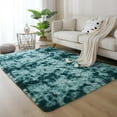 thumbnail image 3 of Ultra Soft Shaggy Rugs Fluffy Carpets, 3x5 Ft Plush Area Rugs for Nursery Living Room Bedroom Kids Boys Girls Room, Indoor Modern Durable Anti-Skid Shag Rug for Home Decor, Peacock Blue, 3 of 7