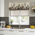 thumbnail image 4 of 2 Pack Valances for Window, Vintage Flowers Short Curtains for Kitchen Bedroom Living Room, Birds Retro Art Elegant Farmhouse Rustic Rod Pocket Small Window Treatment Valance Drapes 42 x 12 Inch, 4 of 8