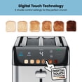thumbnail image 3 of Chefman Smart Touch 4 Slice Digital Bread Toaster, 6 Shade Settings, Bagel Mode - Stainless Steel, New, 3 of 7