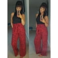 thumbnail image 4 of Sherrylily Women High Waisted Palazzo Pants Belted Wide Leg Long Trousers with Pockets, 4 of 5